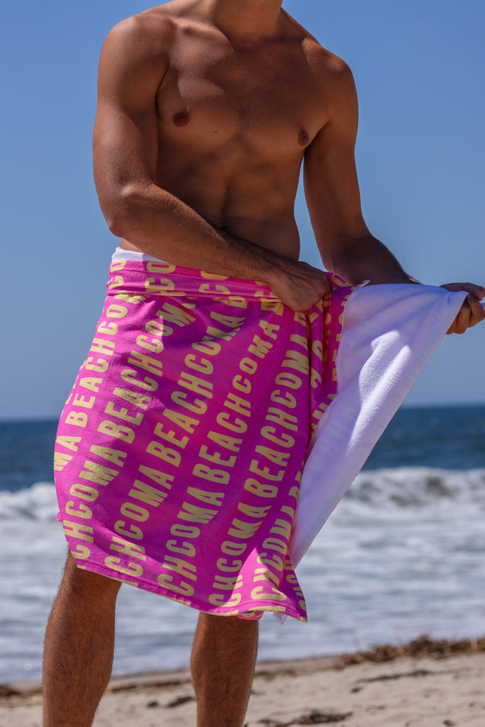 Towel - Pink / Yellow